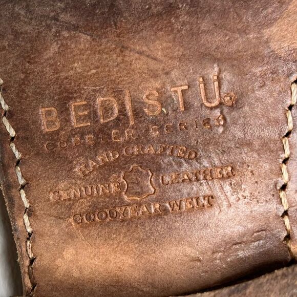 Bed Stu Cobbler Series Brown Distressed Leather Gogo Moto Riding Boots Women 9 - Picture 14 of 16